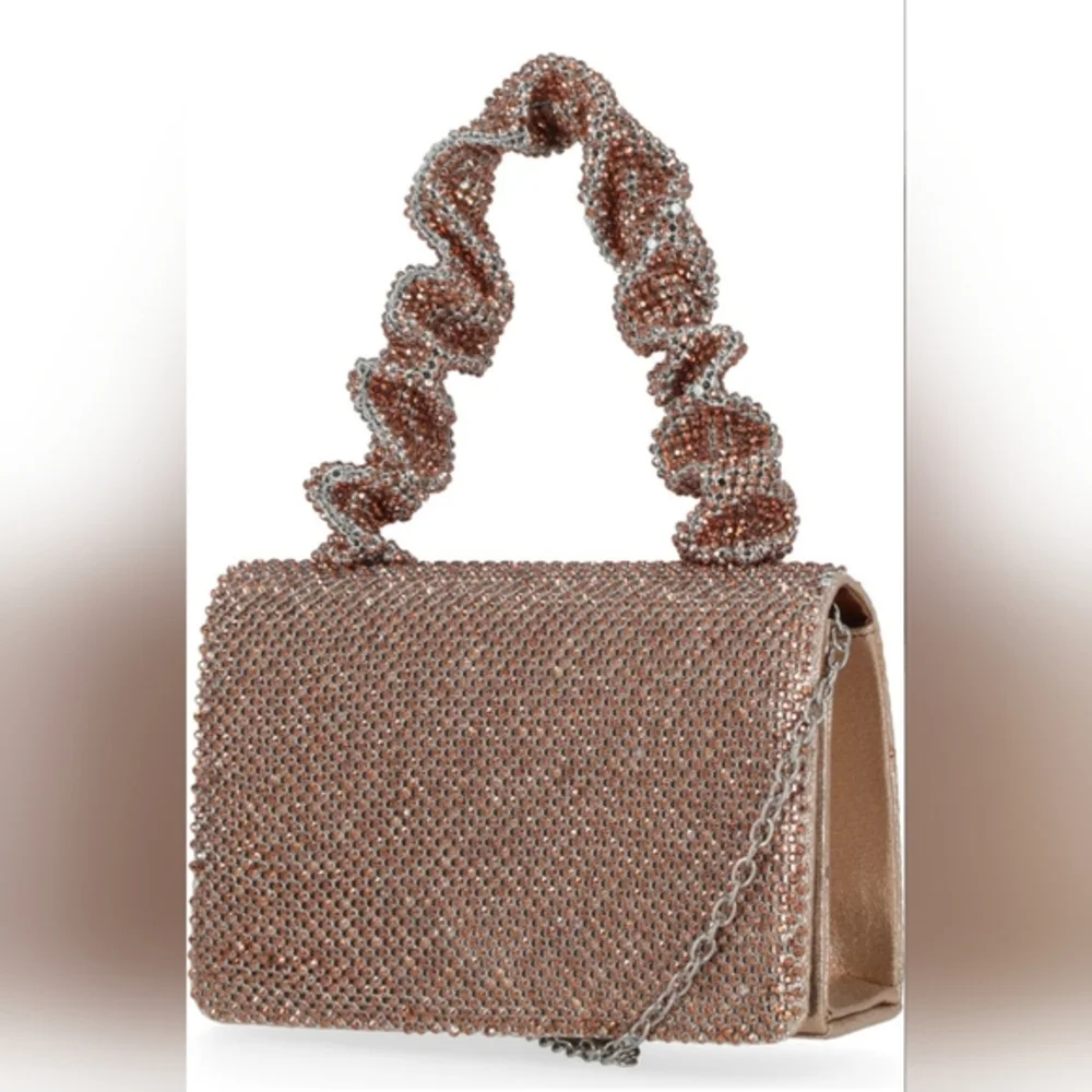 Jessica McClintock Beaded Tan Bag